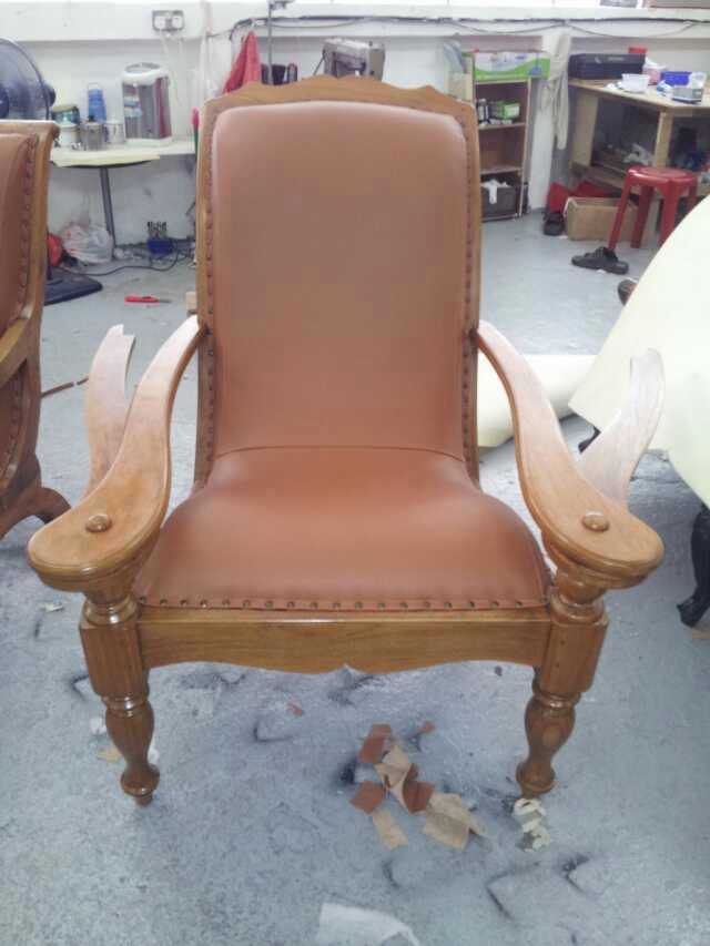 A brand new looking chair after reupholster