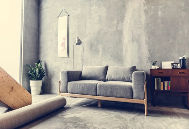 A fresh look of sofa after being upholstered